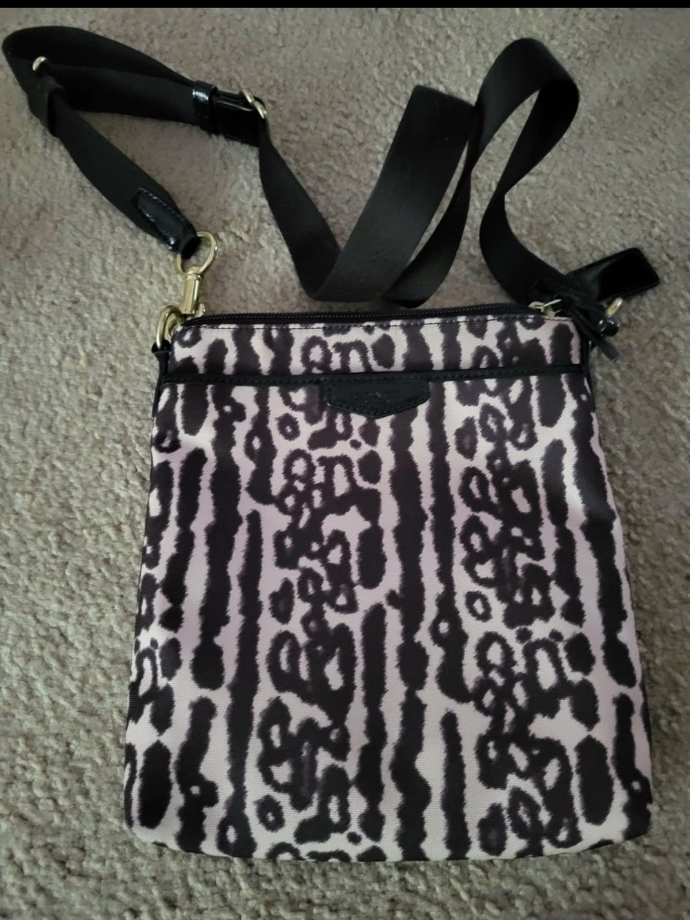 Coach Leopard-Print Crossbody Bag in Black and White